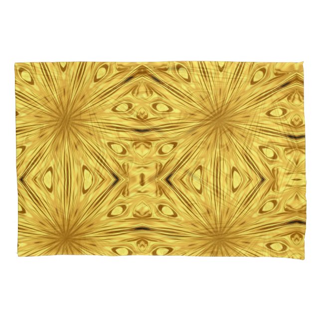 Liquid Gold: Gilded Zenith | Opulent Swirl Accent Kissenbezug (Vorderseite)