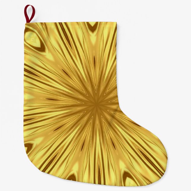 Liquid Gold: Gilded Zenith | Personalized Holiday  Großer Weihnachtsstrumpf (Vorderseite)
