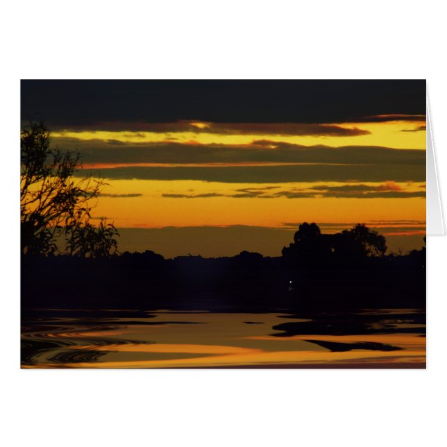 Liquid Gold Sunset Card (Vorderseite (Horizontal))