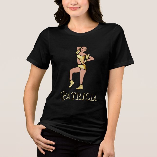 Liquid Gold Tänzer #2 Tri-Blend Shirt (Vorderseite)
