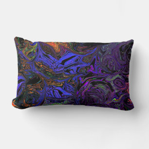 Liquid Graffiti Lila Lendenkissen