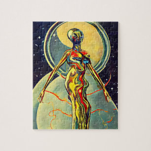 Liquid Metal Alien Abstrakt Sci Fi art Puzzle