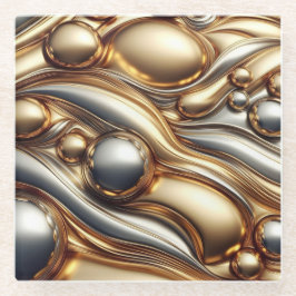 liquid metal look glasuntersetzer