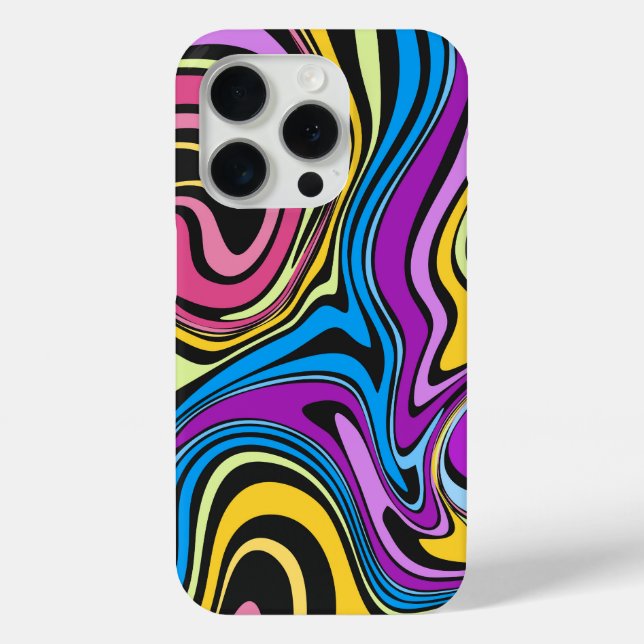 Liquid Paint Marbling Effect iPhone Case (Rückseite)