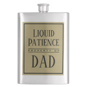 Liquid Patience   Personalisierte Gold-Monogramm-F Flachmann
