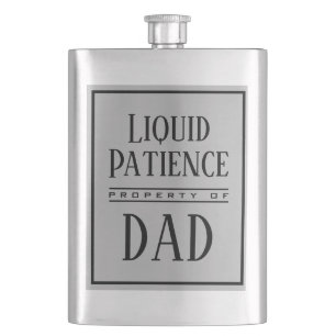 Liquid Patience Personalisierte moderne graue In Flachmann