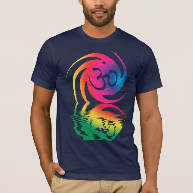 Liquid Rainbow Om Symbol Shirt (Vorderseite)