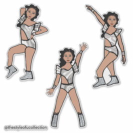 Liquid Silver Dancer #2 Aufkleber