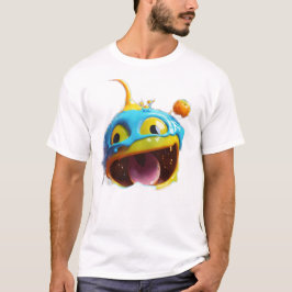 "Liquid Smileynt: A Quirky Splash Paint Portrait" T-Shirt
