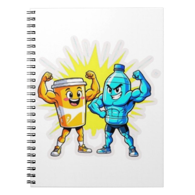 Liquid Strength – Funny Juice & Water Muscle Desig Notizblock (Vorderseite)