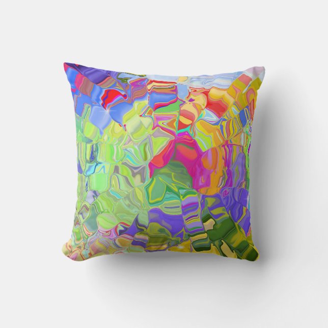 Liquid Watercolor Throw PIllow Kissen (Vorderseite)