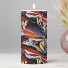 Liquid waves geometric abstract pattern design 4 stumpenkerze