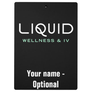 Liquid Wellness & IV Clipboard - Black Klemmbrett