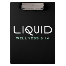 Liquid Wellness & IV Clipboard - Black Klemmbrett