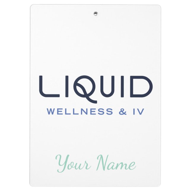  Liquid Wellness + IV Klemmbrett - Personalisiert (Rückseite)