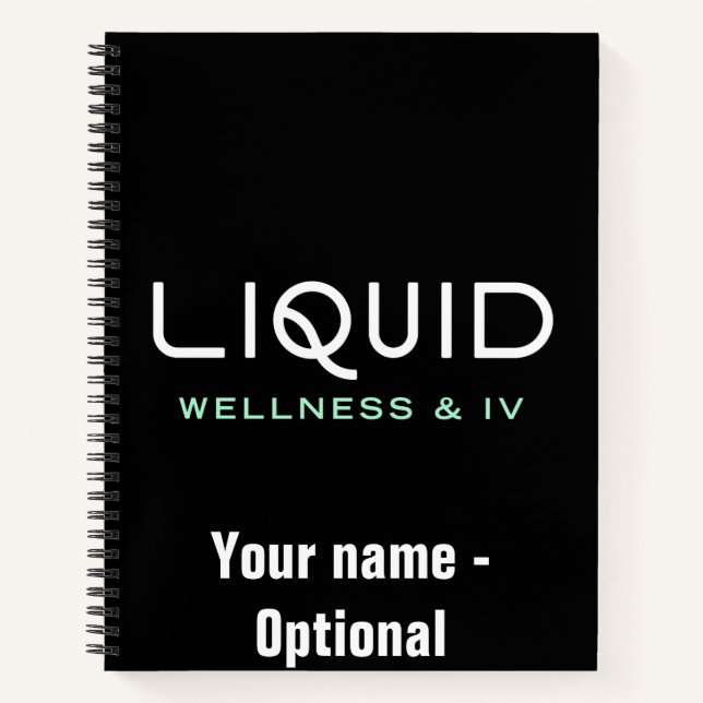 Liquid Wellness & IV Notebook - Black Notizbuch (Vorderseite)