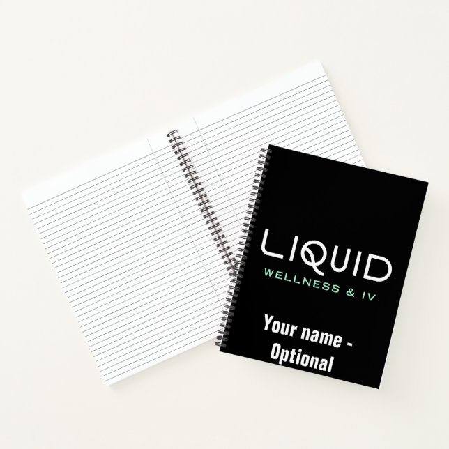 Liquid Wellness & IV Notebook - Black Notizbuch (Innenseite)