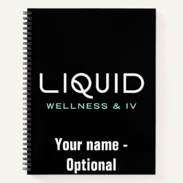 Liquid Wellness & IV Notizbuch - Schwarz