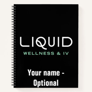 Liquid Wellness & IV Notizbuch - Schwarz