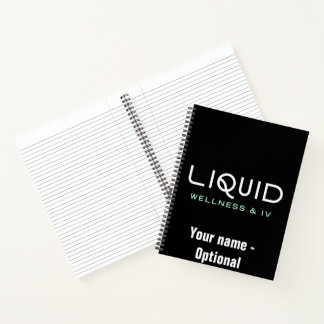 Liquid Wellness & IV Notizbuch - Schwarz