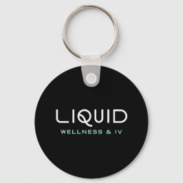 Liquid Wellness & IV - Schwarzer Schlüsselanhänger