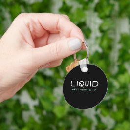 Liquid Wellness & IV - Schwarzer Schlüsselanhänger