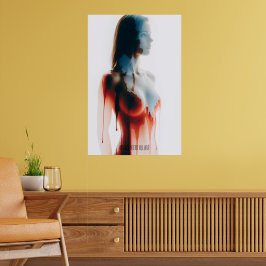 "Liquide Allure" Transluzente Silhouette Kunst Poster