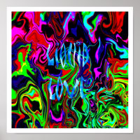 Liquide Liebe ~ Drucken mit weißen Kanten.