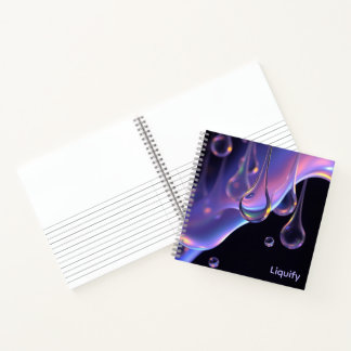 Liquify - AI Fantasy Sci-fi Digital Art Print Notizbuch