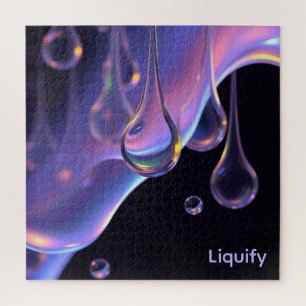 Liquify - AI Fantasy Sci-fi Digital Art Print Puzzle