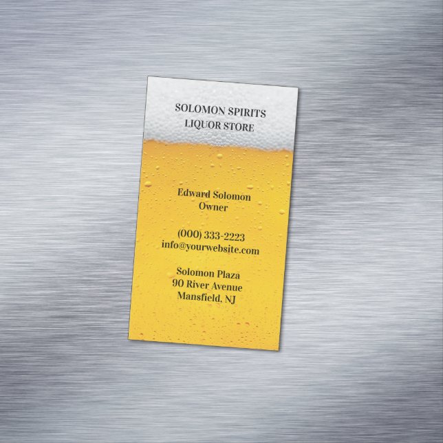 Liquor Beer Magnetische Visitenkarte (Beispiel)