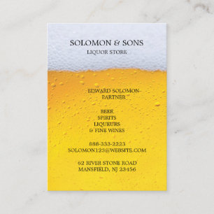 Liquor Beer Store Chubby Business Card Visitenkarte