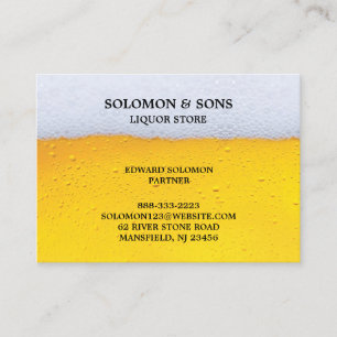 Liquor Beer Store Chubby Business Card Visitenkarte