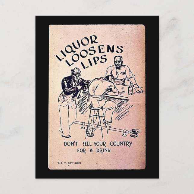Liquor Loosens Postkarte (Vorderseite)