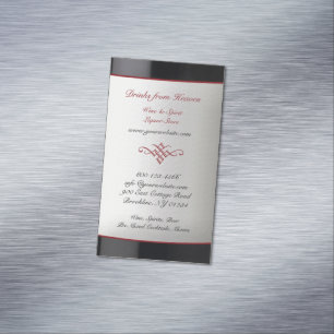 Liquor Weinlager Magnetische Visitenkarte