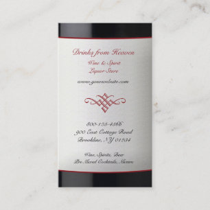 Liquor Wine Store Business Card Visitenkarte