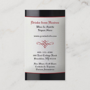 Liquor Wine Store Business Card Visitenkarte