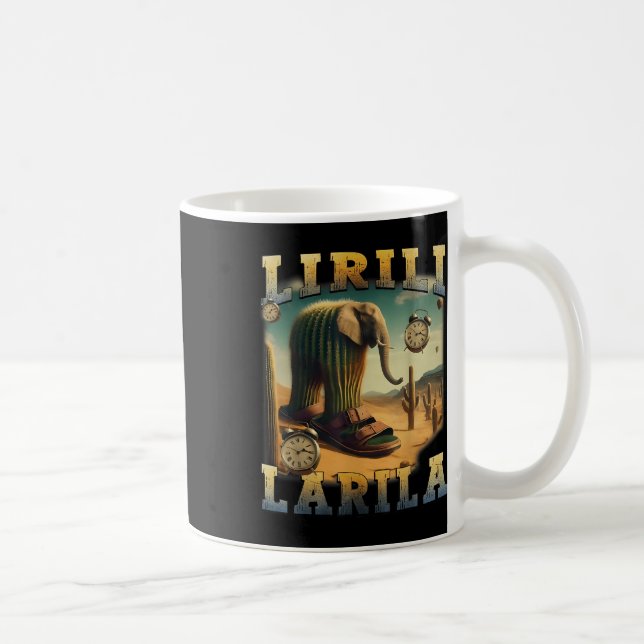 Lirili Larila Funny Italian Brainrot Meme Kaffeetasse (Rechts)