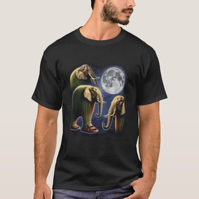 Lirili Larila Italian Brainrot Meme 3 Howling Moon T-Shirt (Vorderseite)