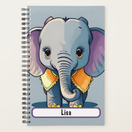 Lisa, das Baby Elephant, mit individueller Nametag Planer