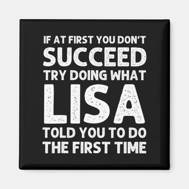 Lisa Name D Birthday Funny Christmas Jo  Magnet (Vorne)