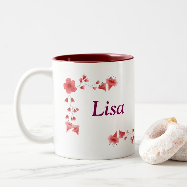 Lisa name Tasse - Custom Coffee Cup with An (Mit Donut)