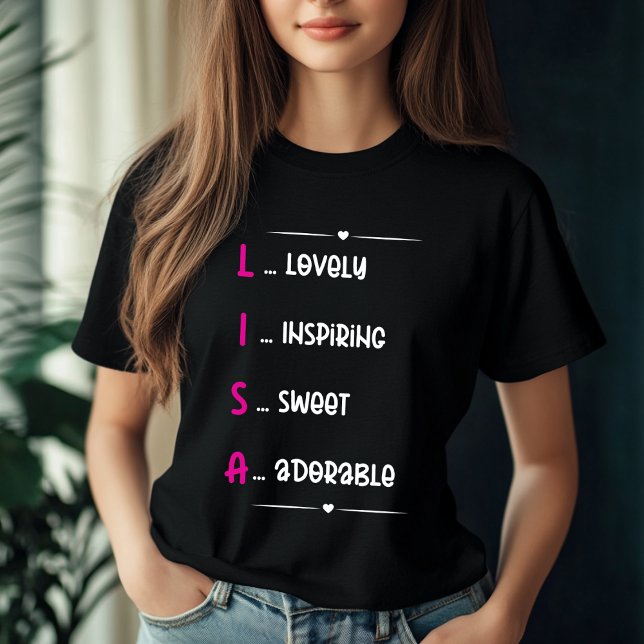 Lisa Personalisiert Name Design T-Shirt (Von Creator hochgeladen)