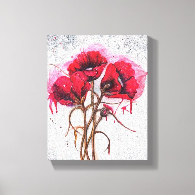 Lisas rote Poppies Leinwanddruck (Vorderseite)