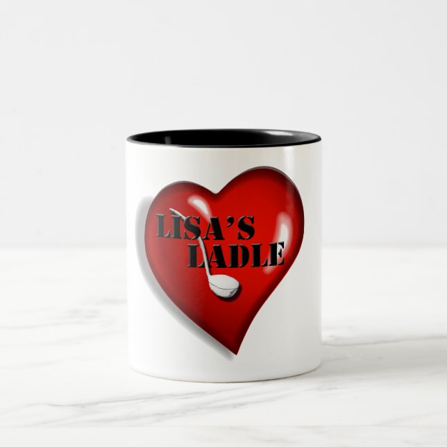 Lisas Schöpflöffel-Tee-Tasse Zweifarbige Tasse (Mittel)