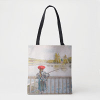 Lisbet Fischerei von Carl Larsson, Vintage Kunst