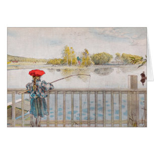 Lisbet Fischerei von Carl Larsson, Vintage Kunst