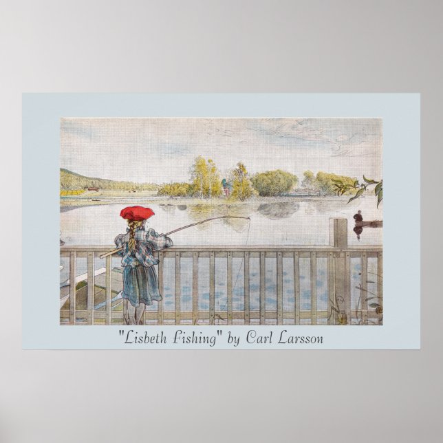 Lisbeth Fishing Carl Larsson Vintag Poster (Vorne)