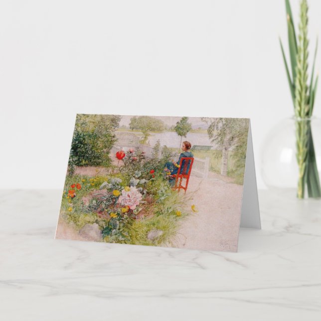 Lisbeth im Blumen-Garten Karte (Vorderseite)