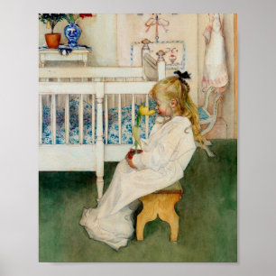 Lisbeth mit gelber Tulpe Poster